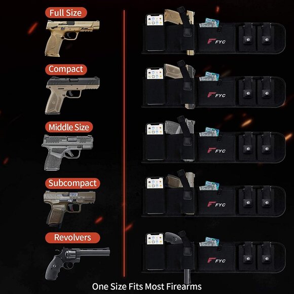 Belly Band Holster for Concealed Carry-Holster for Women or Men (Black) - Picture 8 of 9